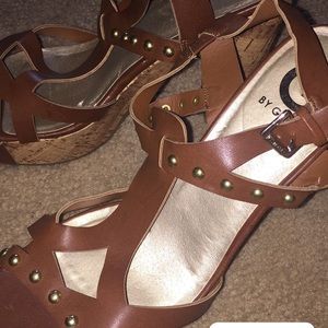 Guess Brown studded heels